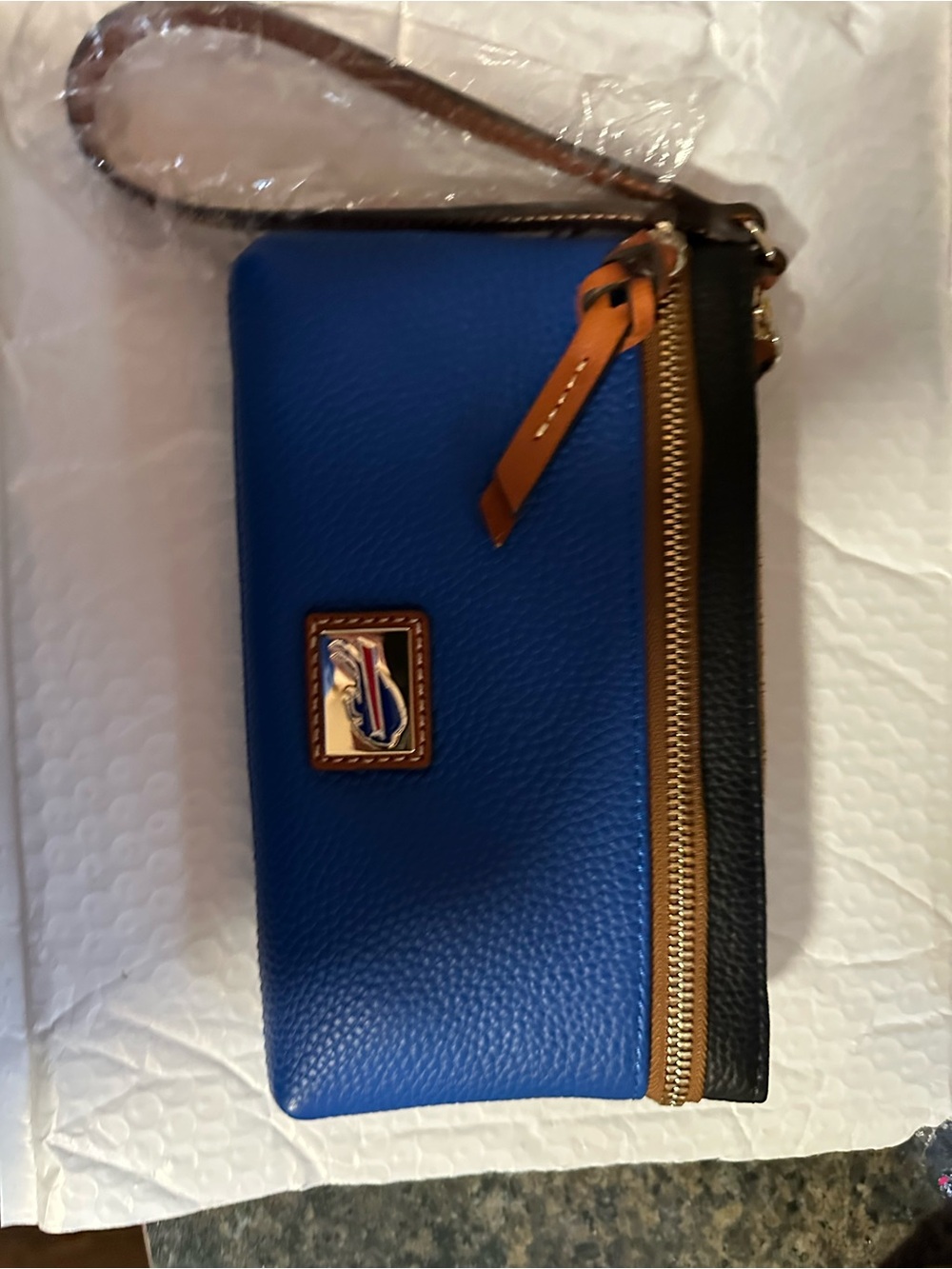 NWT Dooney & Bourke Buffalo bills leather wristlet